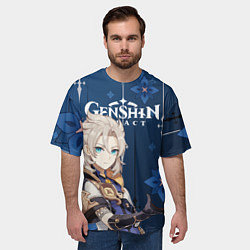 Футболка оверсайз мужская ЦВЕТОК СОЛНЦА АЛЬБЕДО, цвет: 3D-принт — фото 2