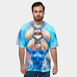 Футболка оверсайз мужская Самус Аран Samus Aran, цвет: 3D-принт — фото 2