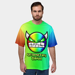 Футболка оверсайз мужская Geometry Dash, цвет: 3D-принт — фото 2