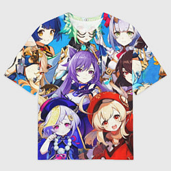 Футболка оверсайз мужская ГЕРОИ ИГРЫ GENSHIN IMPACT, цвет: 3D-принт