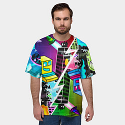 Футболка оверсайз мужская Geometry Dash: Parallel Worlds, цвет: 3D-принт — фото 2