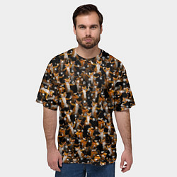 Футболка оверсайз мужская Тигры пляшут Новый Год, цвет: 3D-принт — фото 2