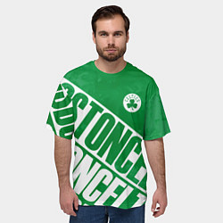 Футболка оверсайз мужская Бостон Селтикс, Boston Celtics, цвет: 3D-принт — фото 2
