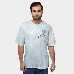 Футболка оверсайз мужская Washington Capitals Ovi8 Grey Ice theme, цвет: 3D-принт — фото 2