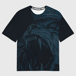 Футболка оверсайз мужская Zenit lion dark theme, цвет: 3D-принт