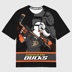 Футболка оверсайз мужская Анахайм Дакс, Anaheim Ducks, цвет: 3D-принт