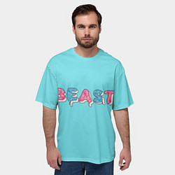 Футболка оверсайз мужская Mr Beast Donut, цвет: 3D-принт — фото 2