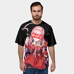 Футболка оверсайз мужская 02, ZERO TWO, DARLING IN THE FRANXX, цвет: 3D-принт — фото 2