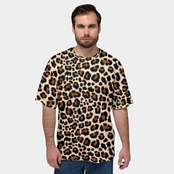 Футболка оверсайз мужская Леопардовые Пятна, цвет: 3D-принт — фото 2