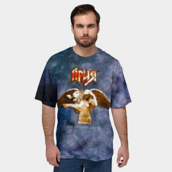 Футболка оверсайз мужская Беспечный ангел - Ария, цвет: 3D-принт — фото 2