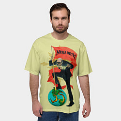 Футболка оверсайз мужская Megadeth world, цвет: 3D-принт — фото 2
