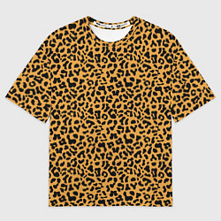 Футболка оверсайз мужская Леопард Leopard, цвет: 3D-принт