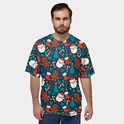 Футболка оверсайз мужская ПОКРЫТО НОВЫМ ГОДОМ!, цвет: 3D-принт — фото 2