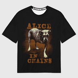 Футболка оверсайз мужская Alice in chains Dog, цвет: 3D-принт