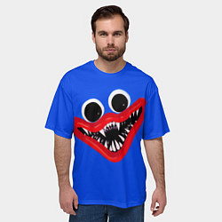 Футболка оверсайз мужская Huggy Wuggy Smile, Poppy Playtime, цвет: 3D-принт — фото 2