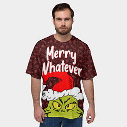 Футболка оверсайз мужская ГРИНЧ GRINCH WHATEVER, цвет: 3D-принт — фото 2