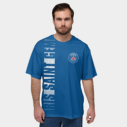 Футболка оверсайз мужская PSG PARIS SAINT GERMAIN WHITE LINE SPORT, цвет: 3D-принт — фото 2