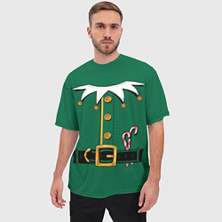 Футболка оверсайз мужская Christmas Elf Outfit, цвет: 3D-принт — фото 2