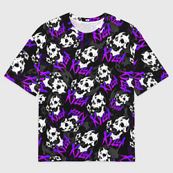 Мужская футболка оверсайз JOJO KILLER QUEEN КОРОЛЕВА УБИЙЦА УЗОР