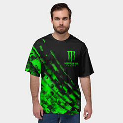 Футболка оверсайз мужская Monster Energy Текстура, цвет: 3D-принт — фото 2