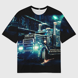 Футболка оверсайз мужская Американский Грузовик Дальнобой 2022, цвет: 3D-принт