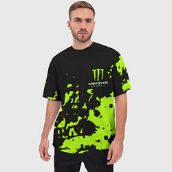 Футболка оверсайз мужская Monster Energy green, цвет: 3D-принт — фото 2