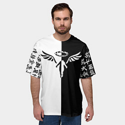 Футболка оверсайз мужская WALHALLA TEAM BLACK WHITE STYLE TOKYO REVENGERS, цвет: 3D-принт — фото 2