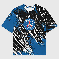 Футболка оверсайз мужская PSG футбольный клуб, цвет: 3D-принт