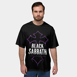 Футболка оверсайз мужская Black Sabbat Cross, цвет: 3D-принт — фото 2