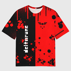 Футболка оверсайз мужская Deltarune black & red, цвет: 3D-принт