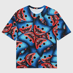 Футболка оверсайз мужская ЛИЦО ХАГИ ВАГИ, POPPY PLAYTIME, цвет: 3D-принт