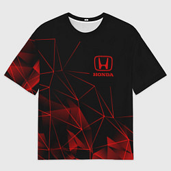 Мужская футболка оверсайз HONDA, ХОНДА ГЕОМЕТРИЯ ЛИНИИ
