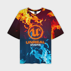 Футболка оверсайз мужская Unreal Огонь, цвет: 3D-принт