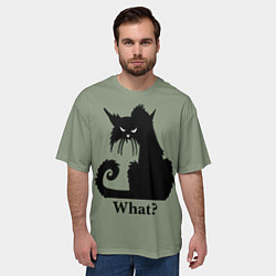 Футболка оверсайз мужская What? Что?, цвет: 3D-принт — фото 2