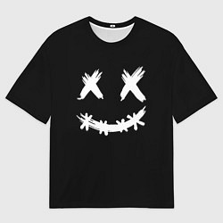 Футболка оверсайз мужская Fake smile, цвет: 3D-принт
