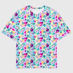 Мужская футболка оверсайз Сказочные Единороги и Мороженое