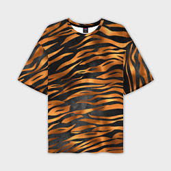 Футболка оверсайз мужская В шкуре тигра, цвет: 3D-принт