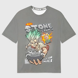 Футболка оверсайз мужская Senkuu STONE CRUNCH, цвет: 3D-принт