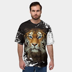 Футболка оверсайз мужская Год тигра2022, цвет: 3D-принт — фото 2