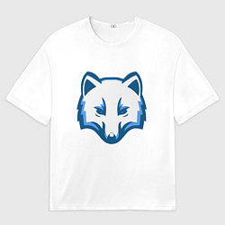 Мужская футболка оверсайз Полярный лис