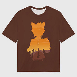 Футболка оверсайз мужская ГОРО ГЕНШИН ИМПАКТ GORO, цвет: 3D-принт