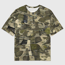 Мужская футболка оверсайз Игровой камуфляж