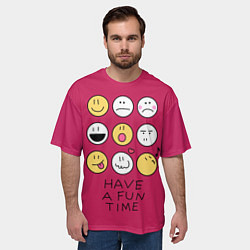 Футболка оверсайз мужская Have a fun time веселись, цвет: 3D-принт — фото 2