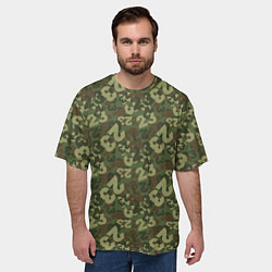 Футболка оверсайз мужская 23 февраля камуфляж, цвет: 3D-принт — фото 2