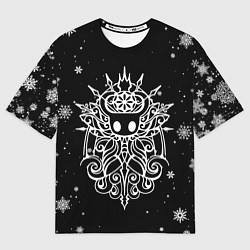 Футболка оверсайз мужская НОВОГОДНИЙ HOLLOW KNIGHT ЧЁРНЫЙ, цвет: 3D-принт