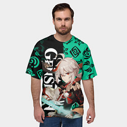 Футболка оверсайз мужская КАДЗУХА АНЕМО ГЕНШИН, цвет: 3D-принт — фото 2