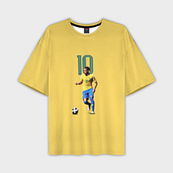 Футболка оверсайз мужская Неймар Сборная Бразилии, цвет: 3D-принт