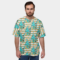 Футболка оверсайз мужская Щелкунчик Новый год, цвет: 3D-принт — фото 2