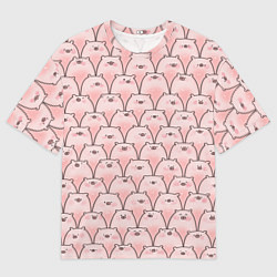 Мужская футболка оверсайз Пухлые хрюни