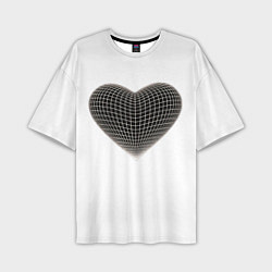 Мужская футболка оверсайз HEART PRINT